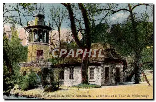 Versailles Cartes postales Le chateau Hameau de Marie Antoinette la laiterie et la tour de Malborough