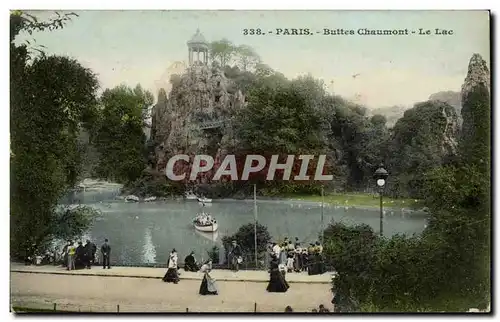 Paris Ansichtskarte AK Buttes Chaumont Le lac