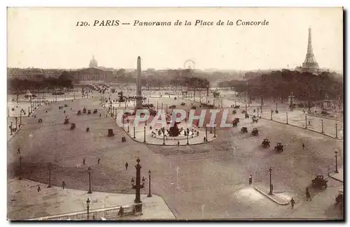 Paris Cartes postales Panorama de la place de la Concorde (Tour Eiffel)