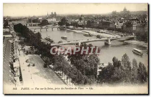 Paris Ansichtskarte AK Vue sur la Seine prise du pavillon de Flore