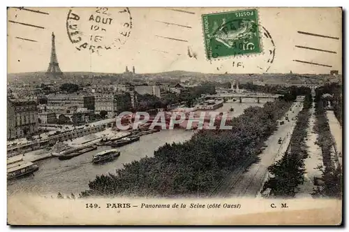 Paris Ansichtskarte AK Panorama de la Seine (cote Ouest) (Tour Eiffel)