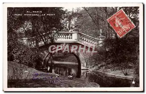 Paris Cartes postales Parc Monceau le pont