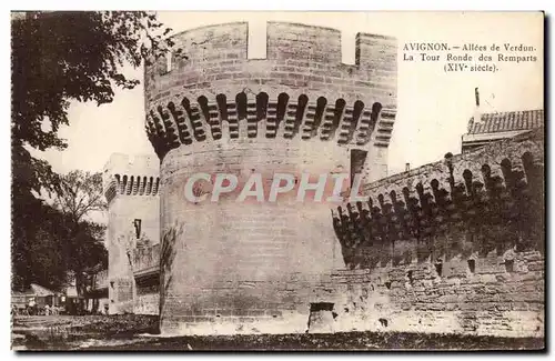 Avignon Ansichtskarte AK Allees de Verdun La tour ronde des remparts (14eme)