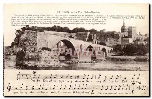 Avignon Cartes postales Le pont Saint Benezet