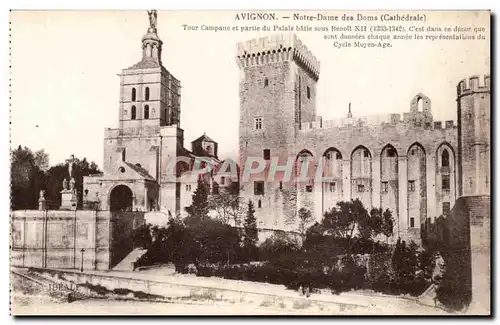 Avignon Cartes postales Palais des papes Notre Dame des Doms (cathedrale)