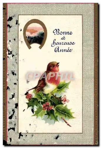 Cartes postales Fantaisie Bonne et heureuse Anne Oiseau