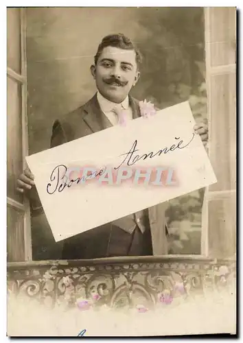 Cartes postales Fantaisie Homme bonne annee