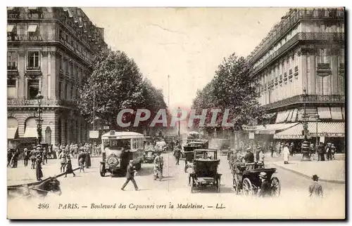 Paris Ansichtskarte AK Boulevard des Capucins vers la Madeleine