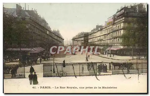 Paris Cartes postales La rue Royale vue prise de la Madeleine