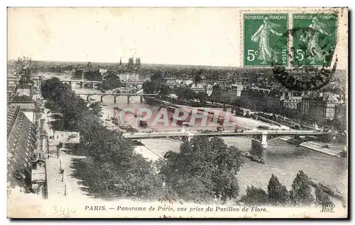 Paris Cartes postales Panorama de Paris Vue prise du pavillon de Flore