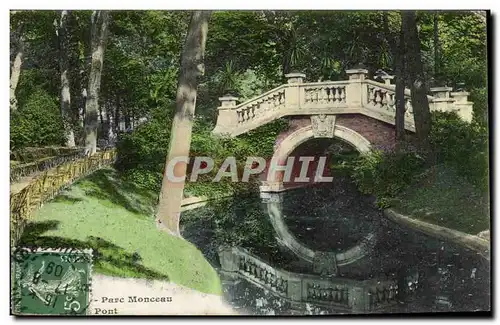 Paris Cartes postales Parc Monceau Le pont