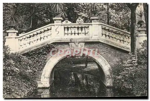 Paris Ansichtskarte AK Parc Monceau Le pont