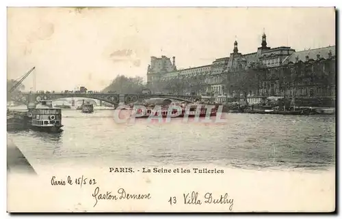 Paris Cartes postales La Seine et les Tuileries