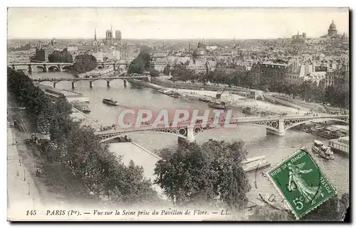 Paris Ansichtskarte AK Vue sur la Seine prise du pavillon de Flore