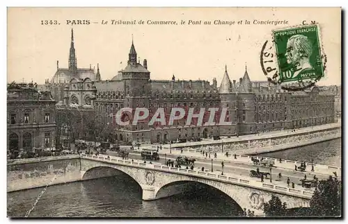 Paris Cartes postales Le tribunal de commerce le pont au change et la conciergerie