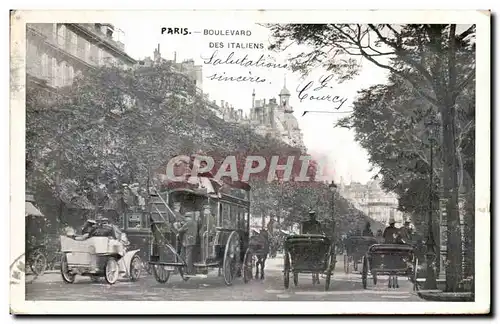 Paris Cartes postales Boulevard des italiens (autobus)