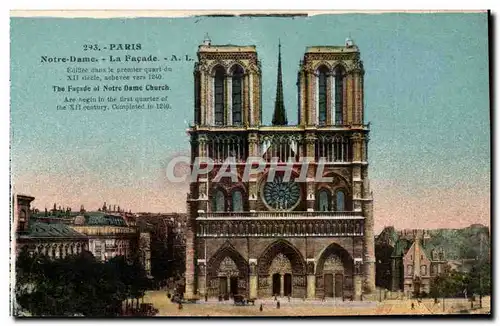 Paris Ansichtskarte AK Notre DAme La facade