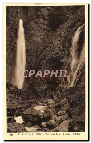 Ansichtskarte AK Environs de Luchon La vallee du Lys Cascade d&#39enfer