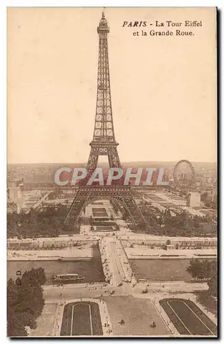 Paris Cartes postales La Tour Eiffel et la grande roue