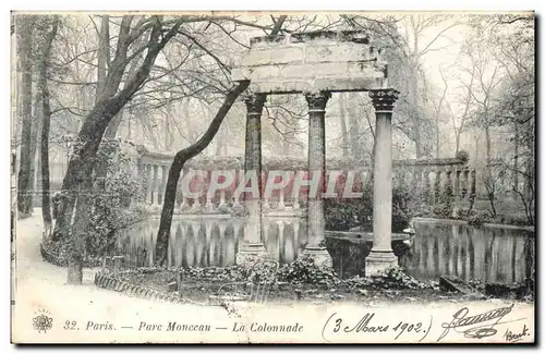 Paris Cartes postales Parc Monceau La colonnade