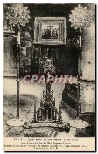 Paris Ansichtskarte AK Eglise Saint Julien le Pauvre Iconostation (rite Byzantin)