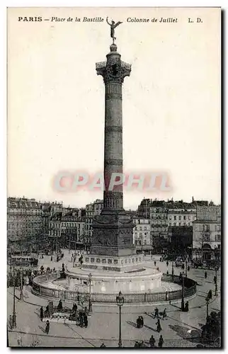 Paris Cartes postales Place de la Bastille Colonne de Juillet