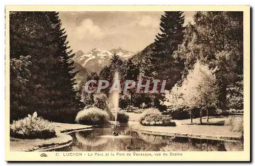 Luchon Ansichtskarte AK Le parc et le porte de Venasque vus du casino