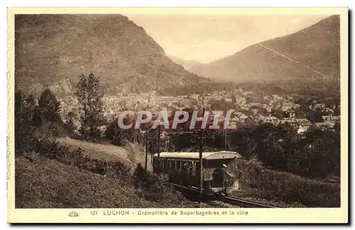 Luchon Cartes postales Cremaillere de Superbagneres et la ville