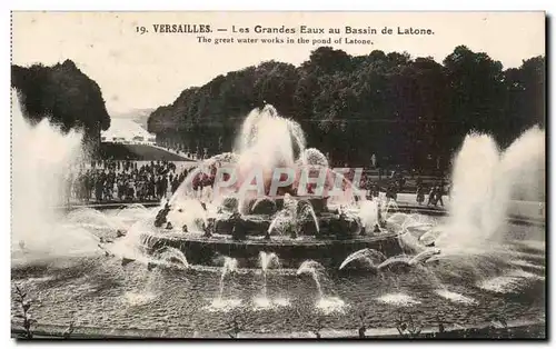 Cartes postales Versailles Les grandes eaux du bassin de Latone