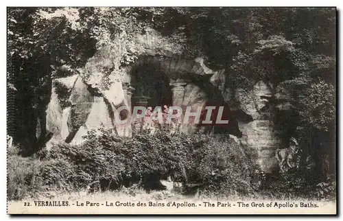 Cartes postales Versailles Le parc La grotte des bains d&#39Apollon