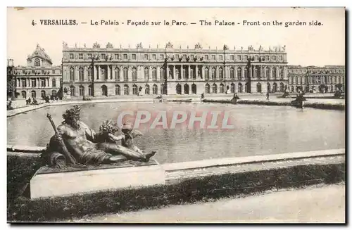 Ansichtskarte AK Versailles Le palais Facade sur le parc