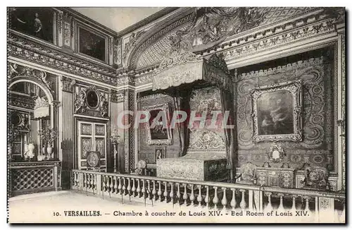 Cartes postales Versailles Chambre a coucher de Louis XIV