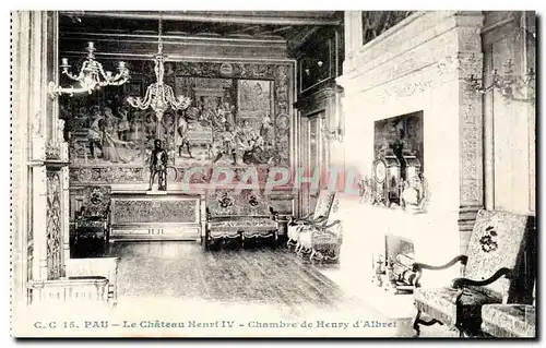 Pau Cartes postales le chateau Henri IV Chambre de Henry d&#39Albert