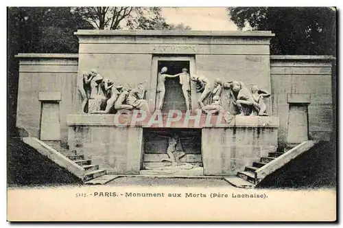 Paris Cartes postales Monument aux morts (Pere Lachaise cimetiere)