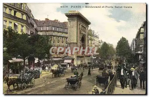 Paris Cartes postales Boulevard et Porte Saint Denis