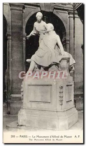 Paris Ansichtskarte AK Le monument d&#39Alfred de Musset