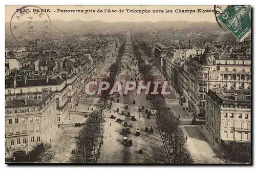 Paris Ansichtskarte AK Panorama pris de l&#39arc de triomphe vers les Champs Elysees