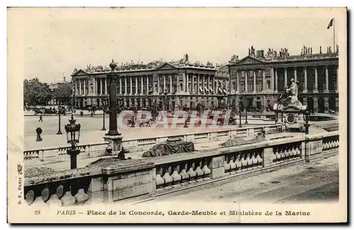 Paris Ansichtskarte AK Place de la Concorde Garde Meuble et Ministere de la Marine