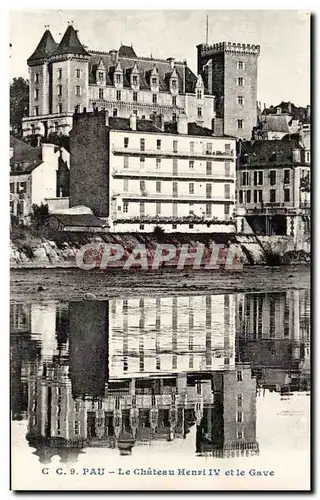 Pau Cartes postales Le chateau Hneri IV et le Gave