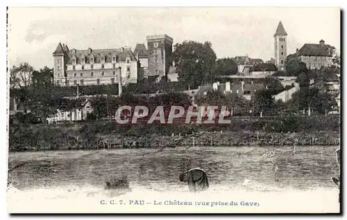 Pau Cartes postales Le chateau Henri IV (vue prise du Gave)