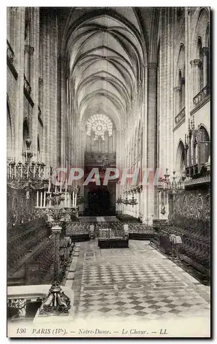 Paris - 4 - Notre Dame Le Choeur - Ansichtskarte AK