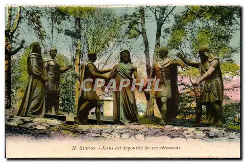 Religion - X - Jesus est depouille de ses vetement - Cartes postales