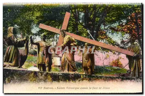 Religion - VI - Sainte Veronique essuie la face de Jesus - Cartes postales