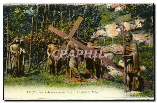 Religion - IV - Jesus rencontre sa tres Sainte Mere - Cartes postales