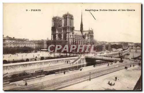 Paris - 4 - Notre Dame et les Quais - Ansichtskarte AK