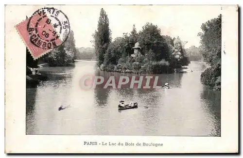 Paris - 16 - Le Bois de Boulogne - Le lac - bateau - boat Ansichtskarte AK