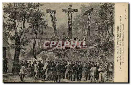 Paris - 18 - Une Procession au Calvaire de Montmartre en 1806 - Ansichtskarte AK