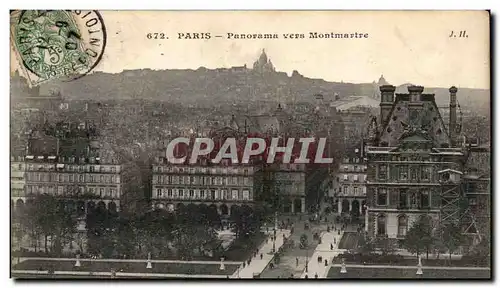 Paris - 18 - Panorama vers Montmartre - Ansichtskarte AK