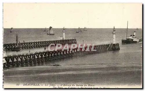 Deauville - Les Jetees - L&#39Arrivee du Bateau du Havre - Ansichtskarte AK