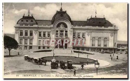 Trouville - Le Casino - Entree Principal - automobile - Ansichtskarte AK